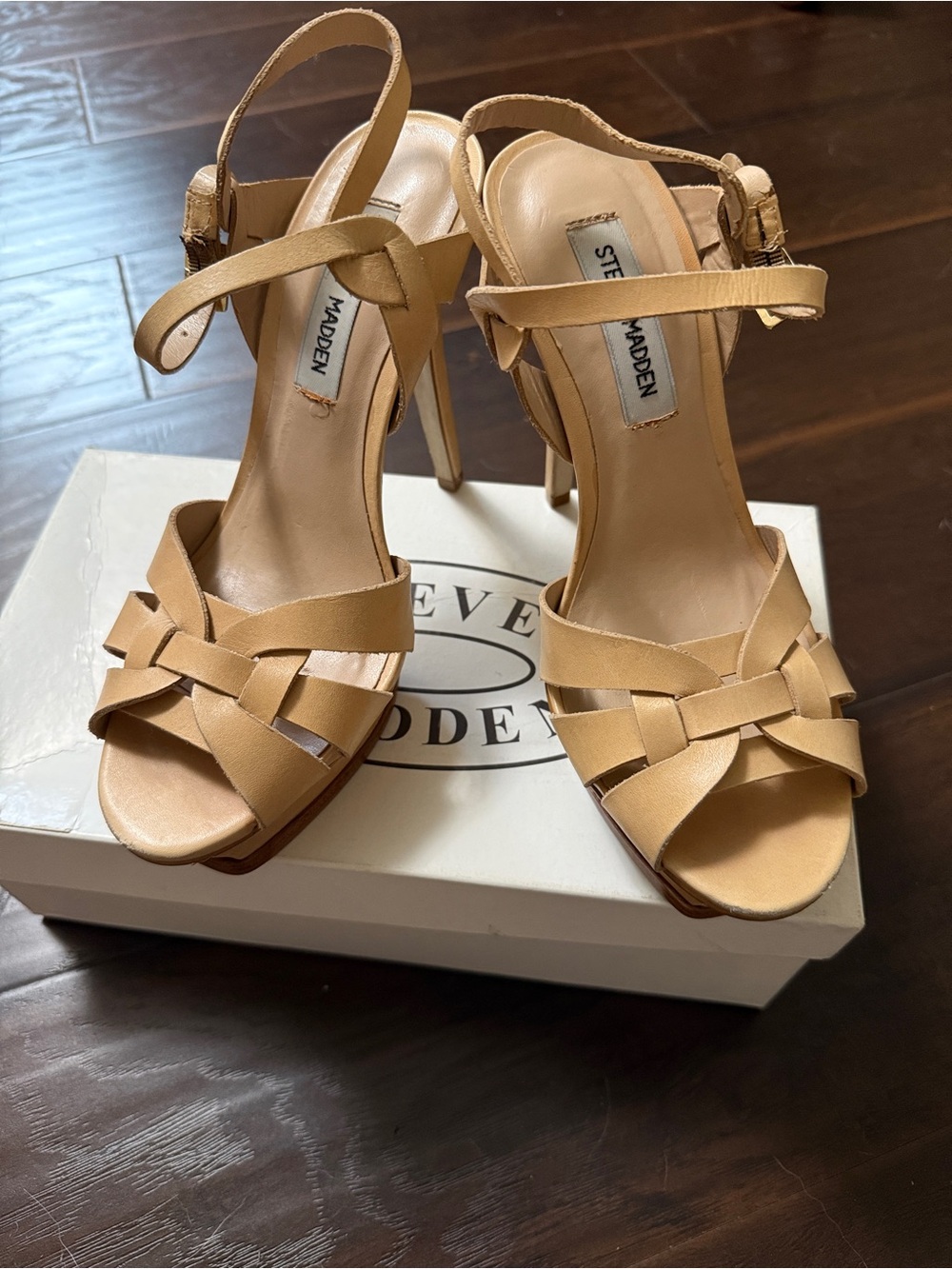 Steve Madden Kananda Heels Size 7 Rella Blush Lea